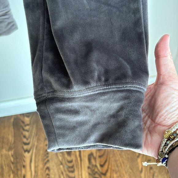 House of Harlow 1960 Women velour track suit jogger pants slate charcoal gray XL - Picture 6 of 15